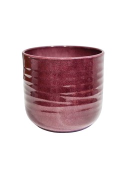 Poinsettia Ripple Red Planter H15cm D17cm £9.99