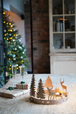 ROUND ADVENT FOREST TEALIGHT CENTREPIECE METAL COPPER £59.99