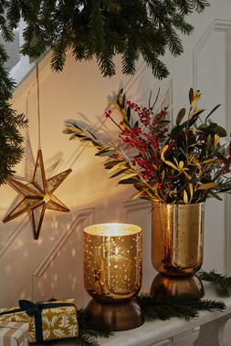 Christmas at Ivyline 2025 - REGENCY METALLIC TIERED VASE GOLD H23.5CM D15CM