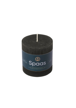 RUSTIC UNSCENTED PILLAR CANDLE 70:95 BLACK £6.99