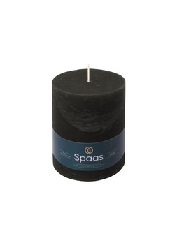 RUSTIC UNSCENTED PILLAR CANDLE 80:110 BLACK £9.99