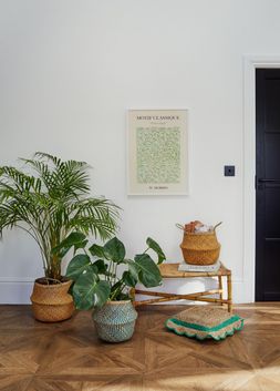 Seagrass Chevron Lined Basket