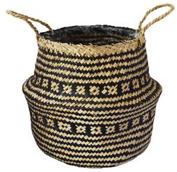 Seagrass Tribal Black Lined Basket Small H25cm D30cm &pound;24.99, Medium H30cm D35cm &pound;29.99