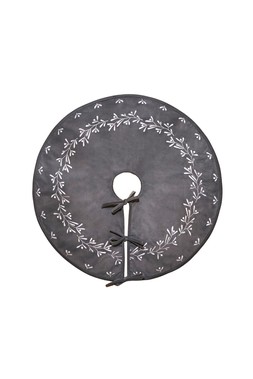 SLATE VELVET MISLETOE TREE SKIRT D80CM £59.99