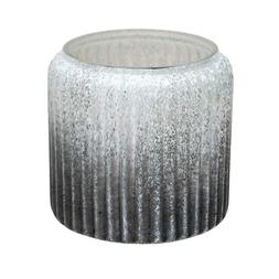 Verre Frosted Ribbed Glass Atlantic Blue Planter H21cm W21cm &pound;29.99