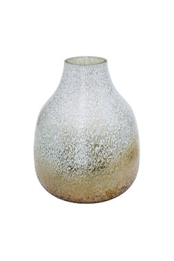 Verre Round Gold Frosted Vase H26cm W21cm £39.99