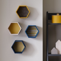 Wooden Hexagon Set 4 Pack, £12