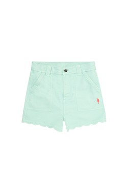 COMING SOON: Pale Green Scallop Denim Shorts