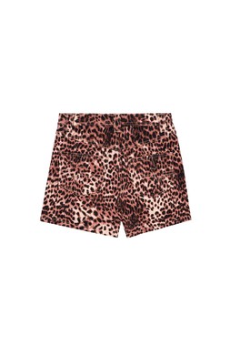 Neutral cheetah denim shorts 2343-amended
