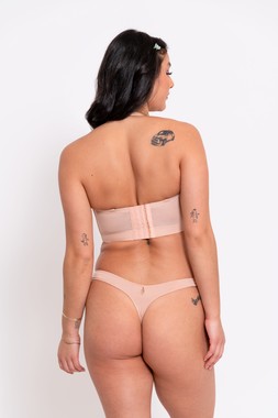 Hey Girls Superplunge Latte Strapless Bra &pound;42, USD 72, EUR 62, CAD 99, Latte Thong &pound;17, USD 37, EUR 31, CAD 46 17