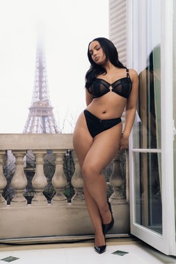 Friction Black Bra £39 €59 CAD $87 AUS $91.95, Thong £19 €29 CAD $35 AUS $38.95 2