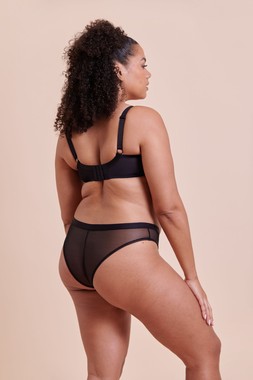 LIGHTSTYLE BLACK PLUNGE BRA £29 €44 USD$59 CAD$72 AUD$72.95 & BRAZILIAN BRIEF £13 €20 USD$23 CAD$24 AUD$26.95