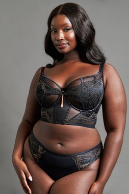 SHOWGIRL LONGLINE BALCONY BRA £48 €72 CAD99 AUD114.95 & SHOWGIRL TANGA BRIEF  £20 €31 CAD37 AUD40.95 - Available from October