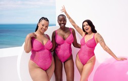 All Night Lace, Plunge Body, Hot Pink/Blush, £52.00, US$92.00, CA$125.00, €78.00, A$125.00