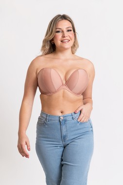 Superhero Multiway Padded Plunge Bra Latte Beige