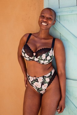Wild One, Balcony Bra, Floral Print, £32.00, US$65.00, CA$80.00, €48.00, A$80.00, Wild One, Brazilian Brief, Floral Print, £17.00, US$32.00, CA$43.00, €26.00, A$43.00
