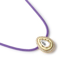 QUIET DROP - PURPLE, BUTTER YELLOW & GOLD NECKLACE - RRP £199 www.vixiiworld.com