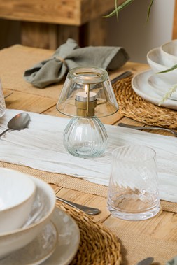 Hinch Home Glass Tealight Lamp