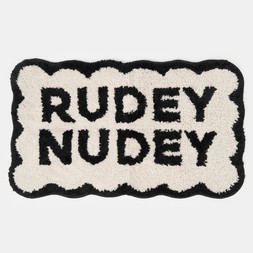 OHS Rudey Nudey Tufted Bath Mat - Monochrome