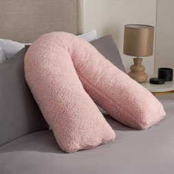 OHS Teddy V Shape Pillow - Blush - £13