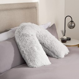 OHS Long Hair V Shape Pillow - Grey- £15