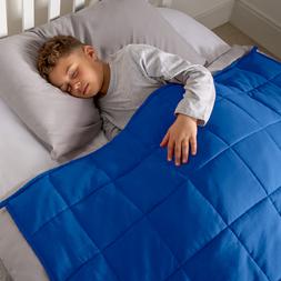 OHS Kids Supersoft Weighted Blanket, Blue/Grey - 3kg- £16