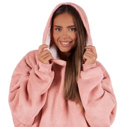 Adult Hoodie Blanket - Pink