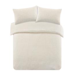 Brentfords Teddy Fleece Duvet Cover Set - Cream - double &pound;18