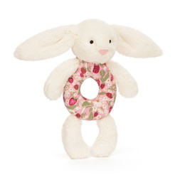 Blossom Cream Bunny 'Berry' Ring Rattle £18