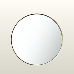 Portland | Round Gold Framed Mirror | 90cm