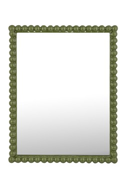 Rectangular Bobbin Mirror Green