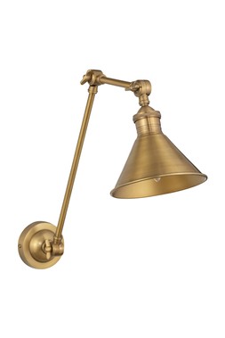 Brass Long arm cone wall light