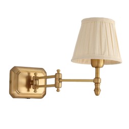 Extendable Brass Wall Light With Neutral Plated Shade €195