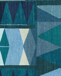 Ruggable - Jungalow Collection - Cadra Blue Teal - 150 x 215 cm - Flatwoven £349, Tufted £479 (Flatwoven Detail)- EMBARGOED UNTIL 2ND JULY 2026