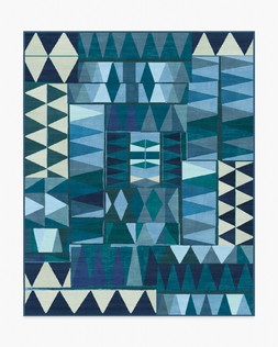 Ruggable - Jungalow Collection - Cadra Blue Teal - 245 x 305 cm - Flatwoven £599, Tufted £849 (Aerial)- EMBARGOED UNTIL 2ND JULY 2026