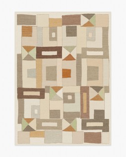 Ruggable - Jungalow Collection - Modra Natural Terra - 150 x 215 cm - Flatwoven £349, Tufted £479 (Aerial)-  Embargoed until 2nd July 2026