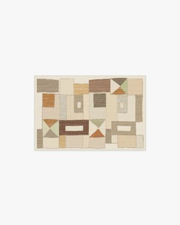 Ruggable - Jungalow Collection - Modra Natural Terra - 60 x 90 cm - Flatwoven £99, Tufted £119 (Aerial)-  Embargoed until 2nd July 2026