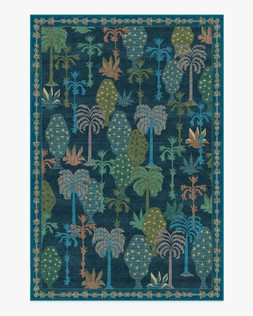 Ruggable - Jungalow Collection - Palmistry Midnight - 185 x 275 cm - Flatwoven £429, Tufted £599 (Aerial)- EMBARGOED UNTIL 2ND JULY 2026