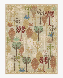 Ruggable - Jungalow Collection - Palmistry Natural - 275 x 365 cm - Flatwoven £799, Tufted £1,049 (Aerial)- EMBARGOED UNTIL 2ND JULY 2026