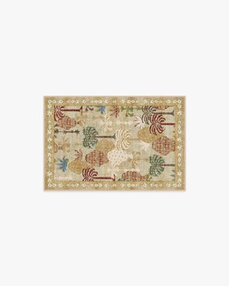 Ruggable - Jungalow Collection - Palmistry Natural - 60 x 90 cm - Flatwoven £99, Tufted £119 (Aerial)- EMBARGOED UNTIL 2ND JULY 2026