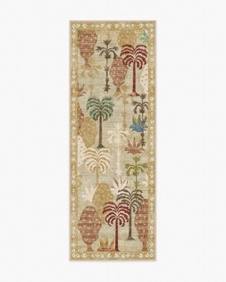 Ruggable - Jungalow Collection - Palmistry Natural - 75 x 215 cm - Flatwoven £159, Tufted £189 (Aerial)- EMBARGOED UNTIL 2ND JULY 2026