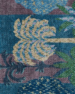 Ruggable - Jungalow Collection - Palmistry Pinstripe Blue - 150 x 215 cm - Flatwoven £349, Tufted £479 (Flatwoven Detail)- EMBARGOED UNTIL 2ND JULY 2026