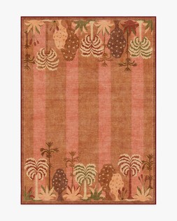 Ruggable Jungalow Collection Palmistry Pinstripe Warm Brown 150 x 215cm Flatwoven £349, Tufted £479