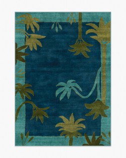 Ruggable Jungalow Collection Sabal Blue Teal 150 x 215cm Flatwoven £349, Tufted £479