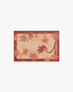 Ruggable - Jungalow Collection - Sabal Cream Sunset - 60 x 90 cm - Flatwoven £99, Tufted £119 (Aerial)- EMBARGOED UNTIL 2ND JULY 2026