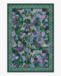 Ruggable - Jungalow Collection - Vera Green Plum - 185 x 275 cm - Flatwoven £429, Tufted £599 (Aerial)
