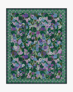 Ruggable - Jungalow Collection - Vera Green Plum - 245 x 305 cm - Flatwoven £599, Tufted £849 (Aerial)