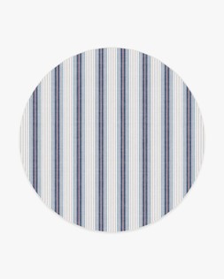 Cosette Stripe Ivory & Indigo Rug 245 round £389