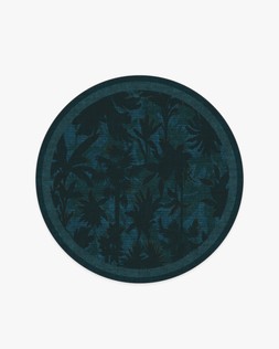 Matthew Williamson Twilight Forest Midnight Rug 185 round flatwoven - £339.00