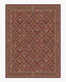Bellflowers Amber Red Rug